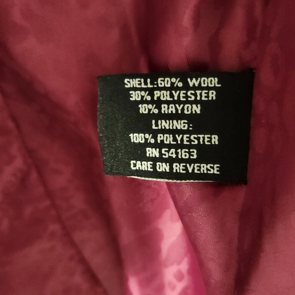 Women's Guess Wool Peacoat - Pink - L - Picture 5 of 6